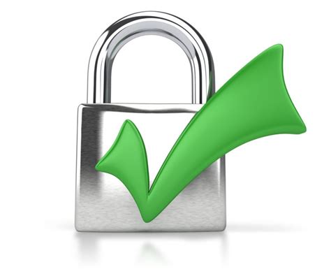 Lock Check Mark Great Powerpoint Clipart For Presentations