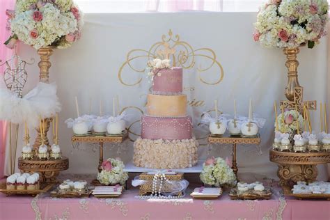 Pink And Gold Baptism Party Ideas Photo Of Catch My Party