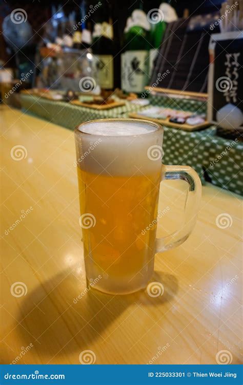 A Glass Of Japanese Beer Stock Image Image Of Fresh 225033301