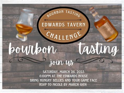 Bourbon Whiskey Tasting Invitation Template Printable Invite - Etsy