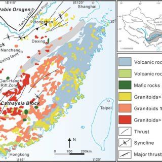 Sketch Map Showing The Late Mesozoic Volcanic Intrusive Complex Belt In