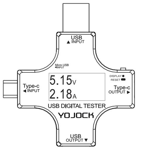 Yojock J7 C Usb C Tester Usb Power Meter 2 In 1 Digital Multimeter User Manual