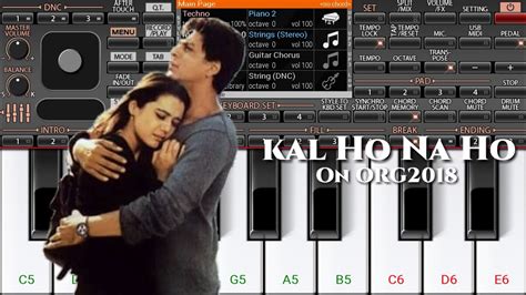 Kal Ho Na Ho Title Track On Org 2018 Piano Tutorial Org Piano Lessons Youtube