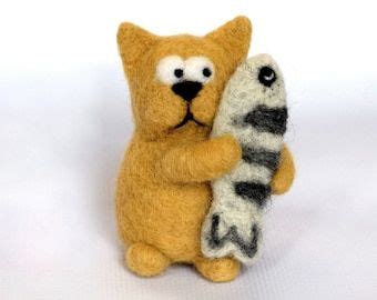 Needle felting PDF PATTERN for begginers - Cat Fisherman | Needle ...