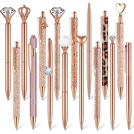 Amazon Yaomiao Pcs Ballpoint Pens Set For Women Metal Crystal