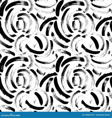 Seamless Pattern With Hand Drawn Vector Squiggly Lines Simple