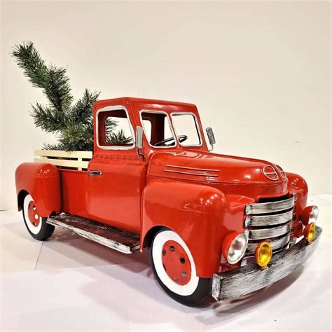 36 In Red Metal Truck Decoration Lamouren Online Fashion And Womens