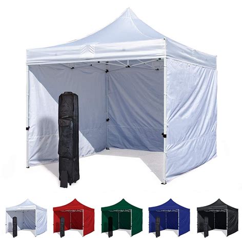 White 10x10 Canopy Tent and 3 Sidewalls - Economy Edition - Durable ...