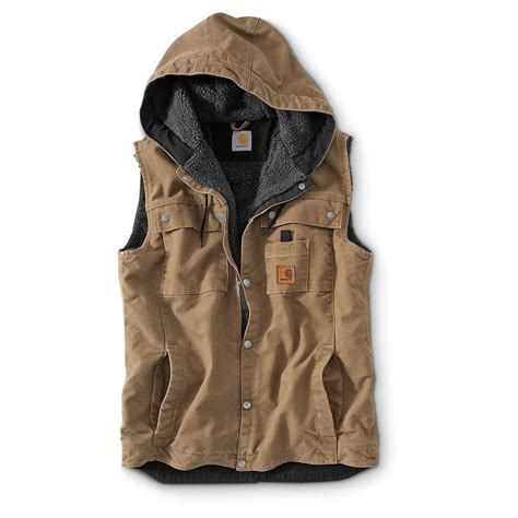 Carhartt Sandstone Hooded Vest 642676 Vests At Sportsmans Guide