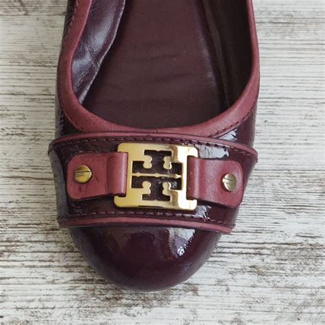 Tory Burch Burgundy Leather Ballet Flat Gem