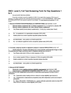 Fillable Online Ncbi Nlm Nih Dsci Level Full Text Screening Form