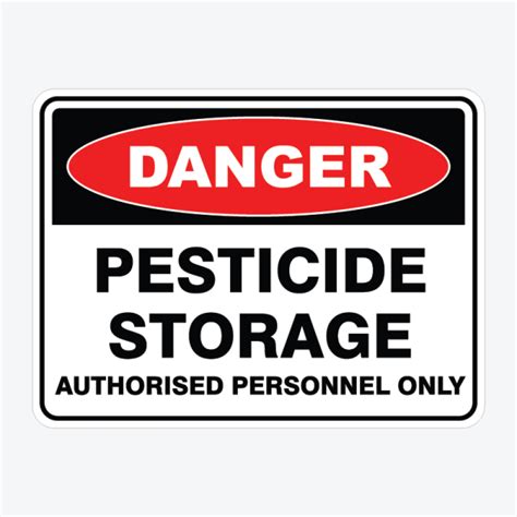 Pesticide Storage Safety Signage