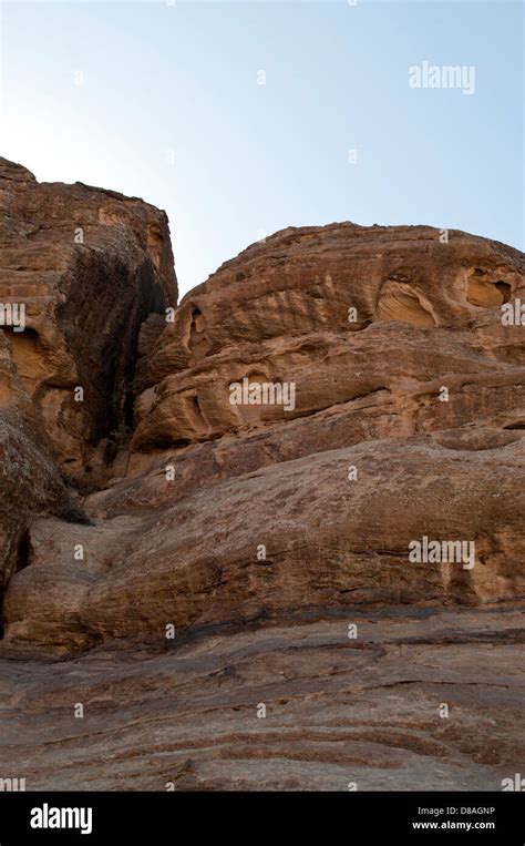 Ancient Rock Formation In Petra Jordan Stock Photo Alamy