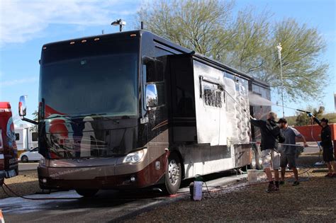 Professional Rv Wash And Waxing Outside Our Bubble