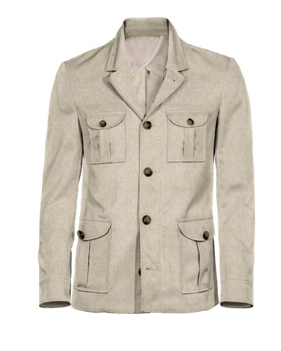 Beige Safari Jacke