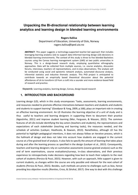 PDF Unpacking The Bi Directional Relationship Between Learning