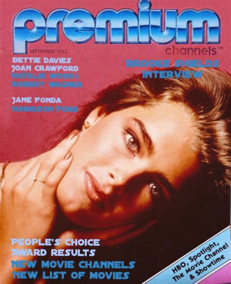 Brooke Shields Covers Premium Channels Magazine September