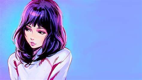 Hd Wallpaper Ilya Kuvshinov Women Simple Background Shoulder Length