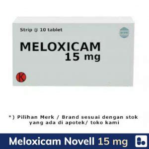 Meloxicam Novell 15 Mg 50 Tablet Obat Anti Radang Nyeri Tulang 15mg