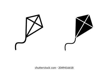 Kite Icons Set Kite Sign Symbol Stock Vector Royalty Free