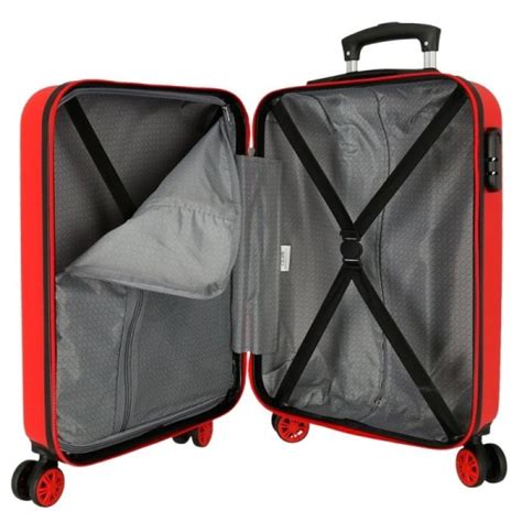 Valise Cabine Rigide Disney Here Starts 55 Cm Rouge