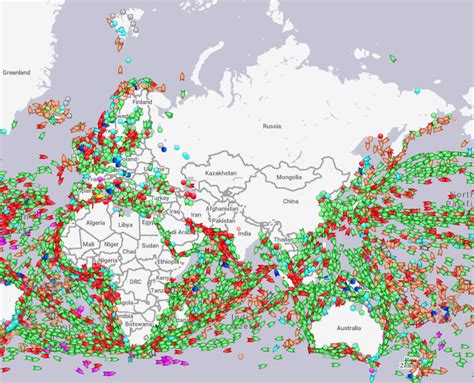 All the ships in the World ocean - Vivid Maps