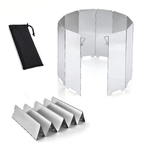 Ultralight Aluminum 10 Plates Cooker Gas Stove Wind Shield Screen