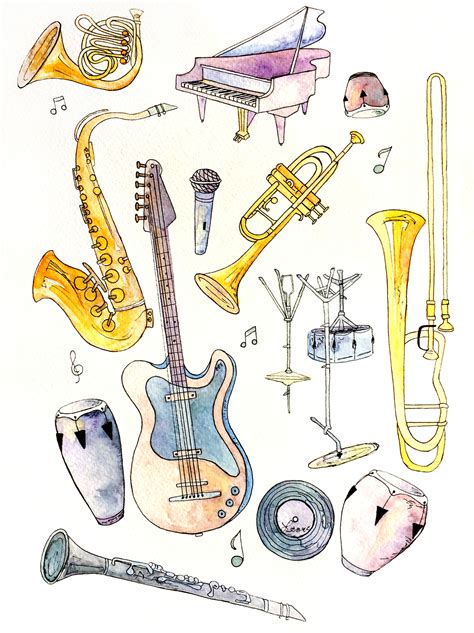 Illustration of Jazz Instruments :: Behance