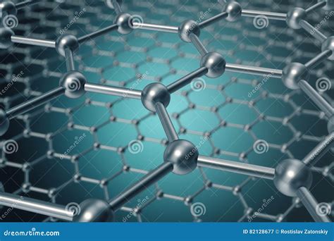 Rendering Abstract Nanotechnology Hexagonal Geometric Form Close Up