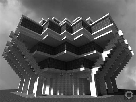 Gamers Design Brutalist Buildings On Minecraft Brutalism Architecture