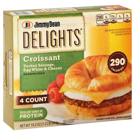 Jimmy Dean Delights Croissant Sandwiches Turkey Sausage, Egg White ...