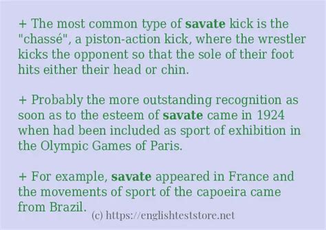 Savate Some Example Sentences Englishteststore Blog