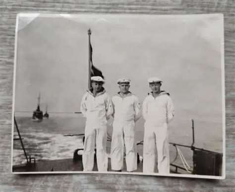 SOLDATEN MATROSEN KRIEGSMARINE Schiff Boot 2 WK 11x8 5 Orig Foto EUR