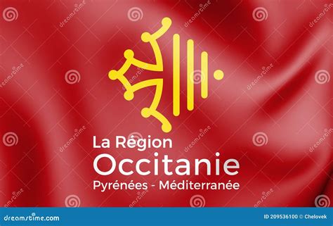 Drapeau 3d De Loccitanie France Illustration Stock Illustration Du