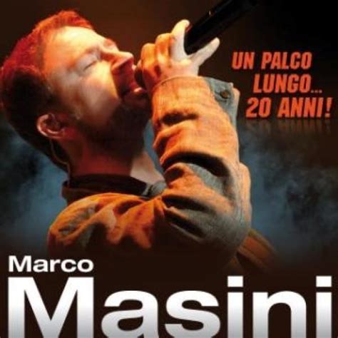 Marco Masini Album 2010 Un Palco Lungo 20 Anni Testispartiti