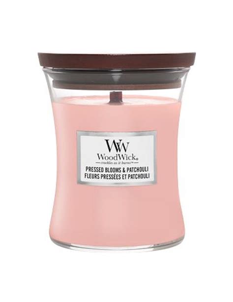 Bougie Woodwick Fleurs Press Es Et Patchouli Gr