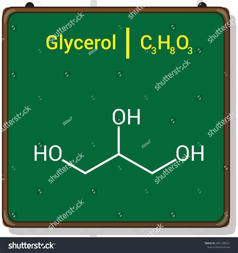 Chemical Structure Of Glycerol Or Glycerine Or Royalty Free Stock Vector 2001208031