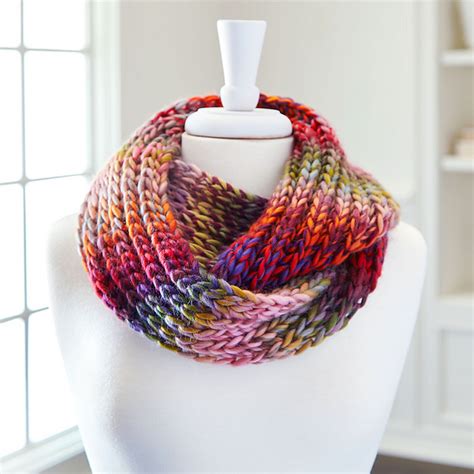 Ravelry: Facets Infinity Knit Scarf pattern by Loops & Threads™ Design Team