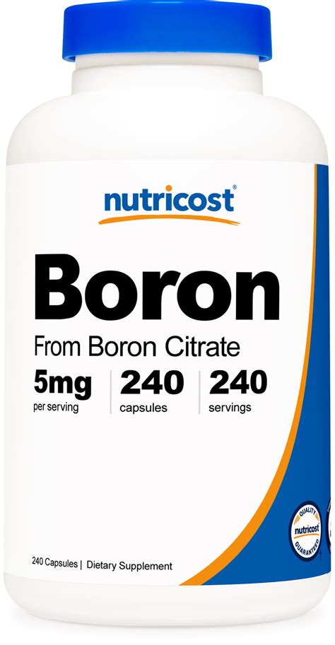 Nutricost Boron Capsules 5mg Per Serving 240 Vegetarian Capsules