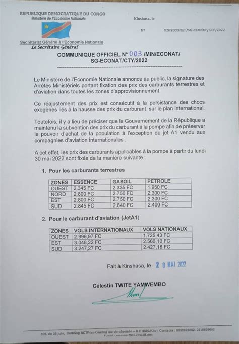 R Mi Mulingati On Twitter Rdc Les Prix Du Carburant Revus La