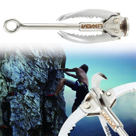 Lixada Grappling Hookgravity Rock Climbing Hooks Folding 4 Claws