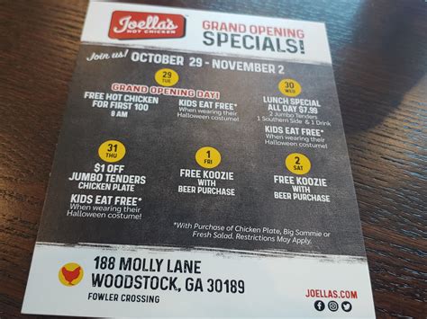 Joellas Hot Chicken Third Georgia Location To Open In Woodstock GAFollowers