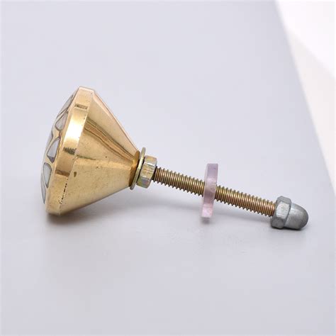 Gold Embroidered Metal Cabinet Knobs