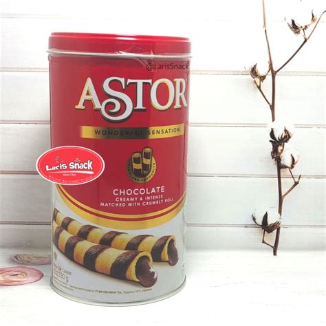 Jual Astor Double Chocolate Kaleng 330gr Snack Wafer Stick Coklat