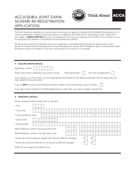 Cca Joint Exam Scheme Preregistration Application Fill Out And Sign Printable Pdf Template