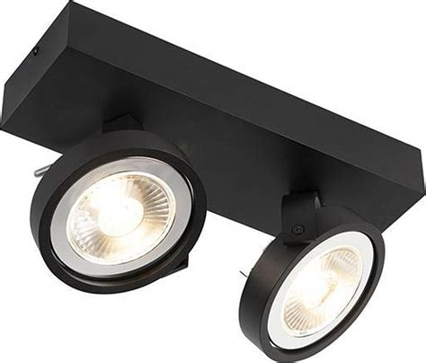 QAZQA Go Moderne LED Plafondspot Spotje Opbouwspot 2 Lichts L