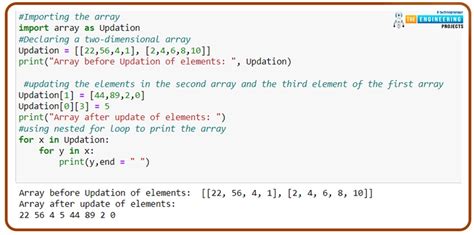 Multi Dimensional Arrays In Python The Engineering Projects