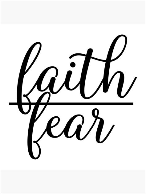 Faith Over Fear Christian Quote Art Print By Walk By Faith Redbubble