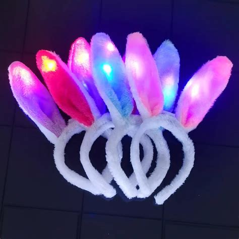 Luminous Bunny Ears Headwear Comfortable Rabbit Ear Headband Rabbit