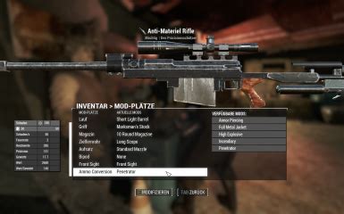 Anti Materiel Rifle F4NV Real Time Cover Penetration Framework